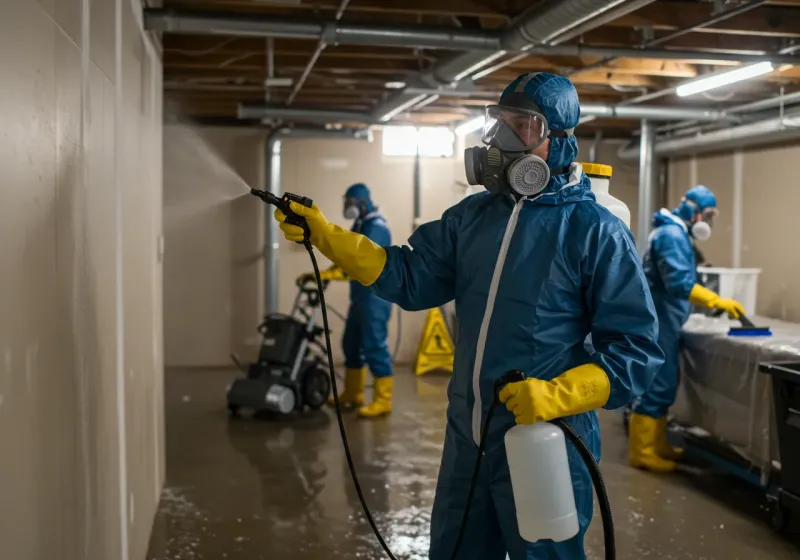 Basement Sanitization and Antimicrobial Treatment process in Moss Bluff, LA